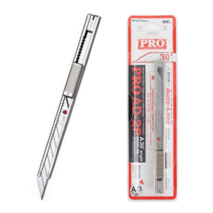 Estilete Japonês Profissional Nt Cutter AD-2P em Aço Inox Lamina 30°